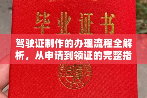 双塔驾驶证制作的办理流程全解析，从申请到领证的完整指南